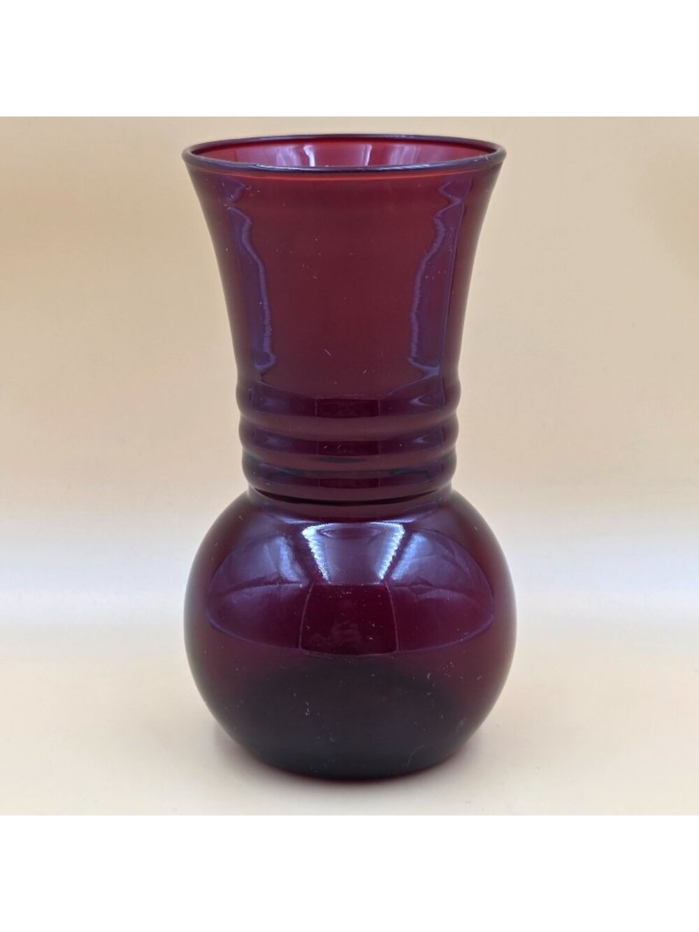 Anchor Hocking Royal Ruby 6" Flower Vase President Harding style
